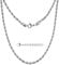 Silvadore 4mm ROPE Silver Chain for Men Women Necklace - Stainless Steel Strong Solid Diamond-Cut Twist Links - Cool Mens Jewellery Gift - 61cm / 24 inch
