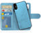 MyGadget Cover per iPhone X | XS - Custodia Libretto Magnetica - Custodia Portafoglio Flip Wallet Case - Porta Carte in Similpelle PU Removibile Blu Scuro