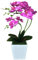 YSZL Künstliche Phalaenopsis-Orchidee, 38,1 cm hoch, Kunstseide, Blumenarrangements (dunkelblau-lila)