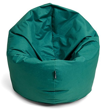 BuBiBag Sitzsack M - XXL 2-in-1 Funktionen mit Füllung Sitzkissen Bodenkissen Kissen Sessel BeanBag (70cm Durchmesser, Petrol)
