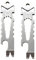 WING Titanium Punisher ouvre Bouteille Pocket Pry Bar clé Multi Outil de Survie chaîne clé Tactique Barre de Levier, crâne Porte-clés ouvre Bouteille pour la randonnée Camping, Outils à Main, 2pcs