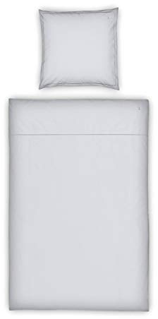 Möve Luxury Bettwäsche-Set 135 x 200 cm + 80 x 80 cm aus 100% Baumwoll-Satin, Moon Light
