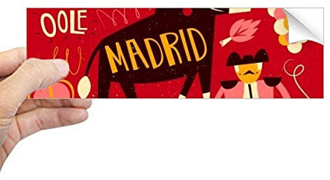 DIYthinker Madrid Spanische Bullfight Musik Fiesta Rechteck Bumper Sticker Notebook Fenster Aufkleber