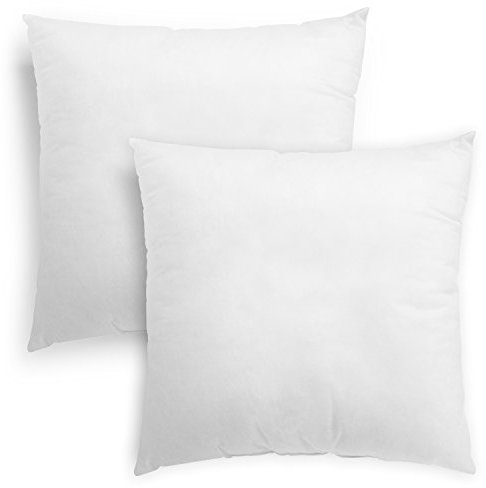 sleepling 2er Set Kissen 45x45 cm, Federkissen, Kissenfüllung Federn, PoIster, Inlett, Füllkissen, Innenkissen, 100% Baumwolle, Downpass, Made in EU, 60 Grad waschbar