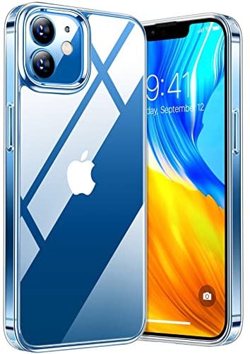 TORRAS Diamond Series für iPhone 12 Hülle, iPhone 12 Pro Hülle Vergilbungsfrei (Extrem Transparent) Unzerstörbare Sturzfestigkeit Exzellente Kratzfestigkeit Extrem Dünne Handyhülle iPhone 12/12 Pro