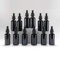 YIZHAO Pipettenflasche 50ml Schwarz, Apothekerflasche mit Pipette Glas, für Ätherisches Öl, Aromatherapie, Massage, Düfte, Labor, Kosmetik, Reisen – 12 Pcs