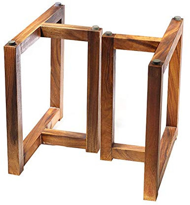 YXW Tischkufen T-förmige Holz tischbeine 68cm Hoch 60cm Breit Möbelbeine, chinesischer Vintage, Bankgestell, Kufengestell, Esstisch, DIY Tisch, 2er Set