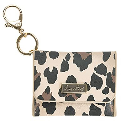 Itzy Ritzy Itzy Mini Porte-Cartes/Porte-clé accrochable à Votre Sac à Langer, Votre Sac à Main, Votre Sac de Voyage ou Porte-clés, léopard