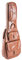 Fame Deluxe E-Gitarre Gigbag im Vintage-Design aus Kunstleder mit Extra-Polsterung, Messing-Applikationen, Rucksackgarnitur, Variables Halskissen & Zubehörtaschen - 107x36x7 cm