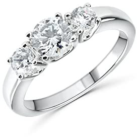 Anellissimo Ring Trilogy Vier Krallen Damen Jahrestag 925 Silber Zirkonia -, Silber