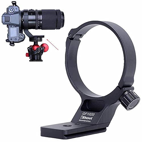 iShoot Anneau de Montage pour Trépied Bague Collier d'Objectif Compatible avec Fuji GF 100-200mm f/5.6 R LM OIS WR & Fujifilm GF 250mm f/4 R LM OIS WR, Support Lentille Plaque de dégagement Rapide