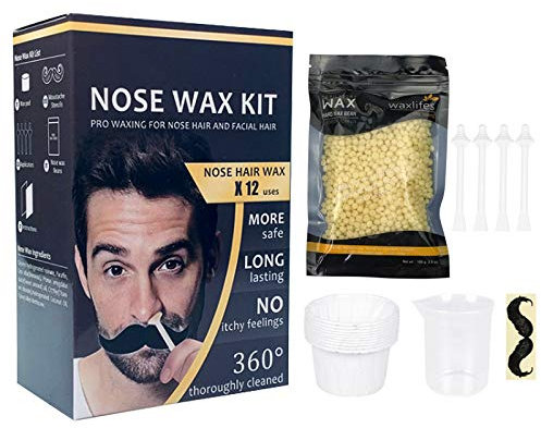 Layhou Nasenhaar Wachs für Männer und Frauen Nasenhaarentfernungswachs Kit Nasenhaarentferner Nasenhaar Wachs Nose Wax Set - Sicher Schnell Schmerzlos