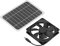 Garosa 6W Solarpanel mit Lüfter Solar Air Flow Fan Mini Ventilator Solarbetriebener Abluftventilator Monokristallines Silizium für Hund Katze Hühnerhaus Gewächshaus Schuppendächer