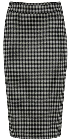 ICHI IHKATE CHECKY SK Damen Rock Bleistiftrock kariert, Größe:M, Farbe:Vetiver (170613)