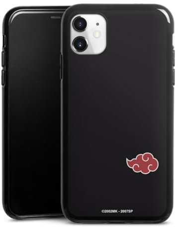 Silikon Hülle kompatibel mit Apple iPhone 11 Case schwarz Handyhülle Akatsuki Naruto Shippuden Offizielles Lizenzprodukt
