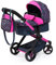 Bayer Design 17080AA Puppenwagen Xeo mit Tasche, höhenverstellbarer Griff, Schwenkschieber, wandelbar als Puppenjogger, bewegliche Vorderräder, integrierter Korb