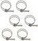 (6 Pieces) 31-35mm Double Wire Hose Clamp Pipe Tube Clamps 304 Stainless Steel Hose Clips