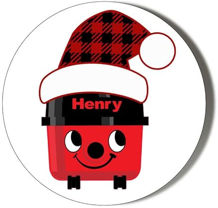 Henry Hoover Christmas HAT - Small 10 x 49mm Stickers