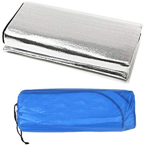 Faltbare Isomatte Silber aus Aluminiumfolie, fürs Camping