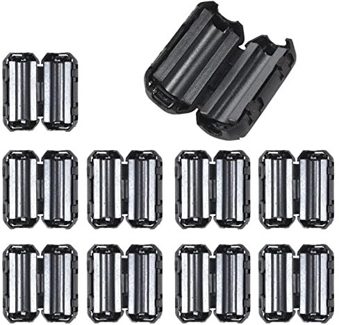5mm / 7mm / 9mm / 13mm Ferrit-Ringkern 10 Stück Ferrite Ring Ferritfilter Clip Schwarz Entstörfilter Ferritkerne RFI EMI Noise Suppressor Kabel Clip (für Kabel 5mm)
