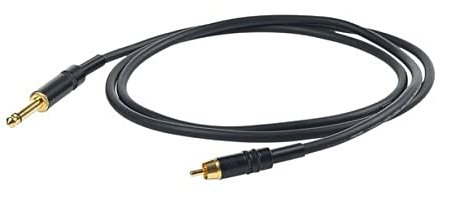 PROEL CHLP220LU15 - Cavo audio professionale con connettori Jack Mono 6.3 Maschio a 1x Rca Maschio, 1,5mt, Nero
