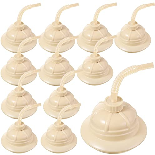 Lot de 12 gobelets réutilisables en plastique pour chapeau de safari avec pailles et couvercles, 283,5 g sur le thème de la jungle pour enfants, décorations de fête d'anniversaire, fournitures de fête