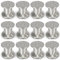 Joparri 12x Aluminium Möbelfüße Höhe 60mm, Möbelbeine Belastbar bis 250 Kg, Runde Tischfuß Sofafüße, für Möbel Küchenschränke