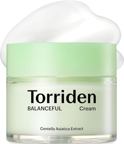 Torriden Balanceful Cream | 80ml | Soothing and Nourishing Moisturiser for Oily and Sensitive Skin, 5D Cica Complex, Korean Skincare