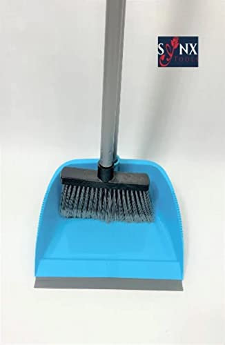 Synx Tools Stoffer & Lata Maria Baby Blue Set - Juego de hojalata de tela - Modelo abierto de polvo y hojalata con tallos largos - Escoba/barredora y estaño
