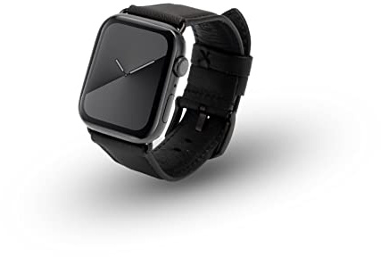 JT Berlin Armband Wannsee für Apple Watch Ultra/45/44/42mm - Schwarz | Handgefertigtes Ersatzarmband aus Nytech & Leder mit Dornschließe. Passend für iWatch Series 1-9 & SE. Größe M, Schwarz.
