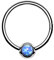 Piercingfaktor Clicker Scharnier Ring mit Opal Kugel Nasen Piercing Septum Tragus Helix Nase Nasenring Nasenpiercing Ohr Knorpel Segment Klicker Silber Blau 1,2mm x 8mm