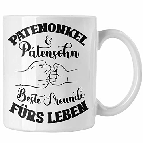 Trendation - Tasse Patenonkel Geschenk Patensohn Geschenkidee Spruch Team (Weiß)