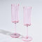 Flower Vintage Champagne Flute Glassware - Set of 2-7.4 oz Colorful Valentine's Day Cocktail, Martini & Champagne Glasses, Prosecco, Mimosa Glasses Set, Bar Glassware Luster (Pink)