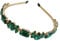 Strass-Stirnband, Haarreifen, Kristall-Diamant-Haarband, Stirnband, glitzernde Haarreifen, dünnes Kristall-Haarband für Damen, Mädchen, Grün