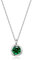 immobird Halskette Damen 925 Sterling Silber Mai Geburtsstein Kette mit Smaragd-Rosenform Geschenke Freundinnen Mutter Tochter