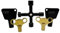 hep® Pack of 5 Key Assortment, 2 Brass Radiator Key 2 Gas Meter Box Key Triangular 4 Ways Multi-Functional Utility
