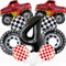 Yunchu Online Luftballon Auto Geburtstag Kit Monster Truck Cars Geburtstagsdeko Junge 4. Truck Geburtstag Dekoration Auto Thema Party Dekorationen für Monster Truck Rennen Auto Theme Party Supplies