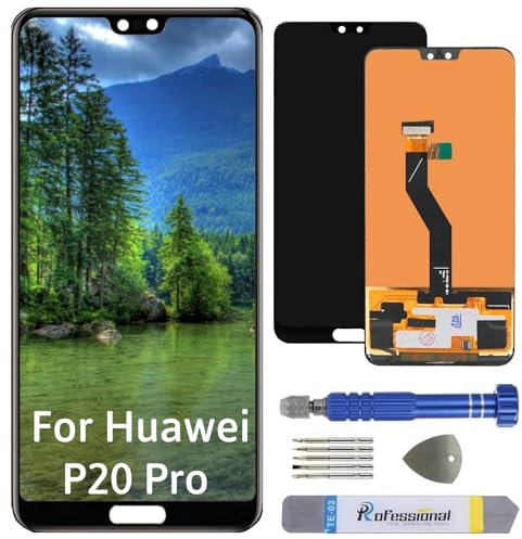 Int'x Display für Huawei P20 Pro CLT-L29 6.1 inch LCD Bildschirm Ersatz Touchscreen mit Werkzeug Schwarz Hohe Qualität