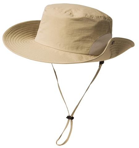 TOP-EX Sommer Sonnenhüte Golf Bucket für Männer mit Großem Kopf Breiter Rand Boonie Safari Wasserdicht Strand UPF50+ Angeln Wandern Beige X-Groß XX-Groß XL XXL