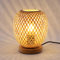 Osairous Lampe De Chevet Bambou Tissage, E27 Bedside Lamp Chambre Avec Base En Bois, Lampe De Table Vintage Pour Chambre à Coucher, Salle à Manger, Fête De Mariage, Décoration De Bureau