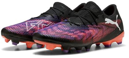 PUMA Unisex Future 8 Match Low FG/AG Fussballschuh, Black White-Glowing RED, 48 EU