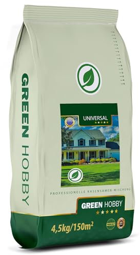 Universal Rasensamen Frühjahr - Berliner Tiergarten-Mischung, schnellkeimend, Neuanlage & Nachsaat, für dichten & sattgrünen Rasen, trockenresistent, 4,5 kg für 150 m²