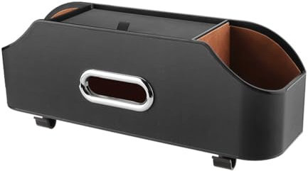 Scatola Portaoggetti per Schienale Sedile Auto per VW T-ROC SUV/Cabrio 2017 2018 2019 2020-pr, Multifunzione Organizzatore per Auto Dietro Sedile Borsa Portaoggetti,A Black