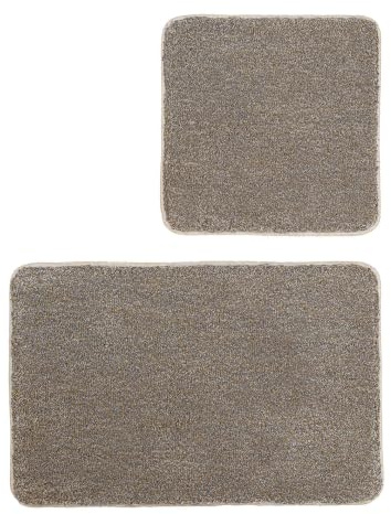 Kleine Wolke Badteppich-Set Relax Taupe 2-teilig 50x50cm und 55x85cm