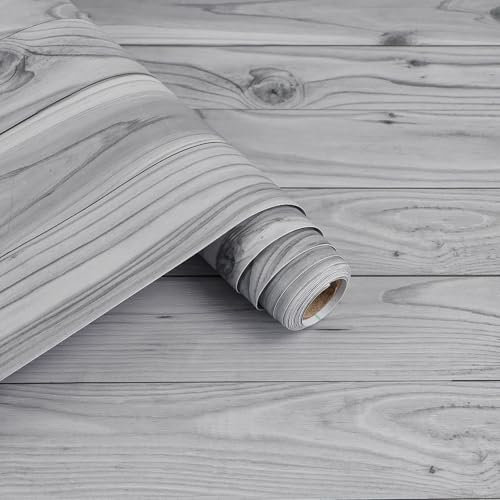 Arthome Abziehen und Aufkleben Möbelfolie Braun Holz,40cmx3m natürliche Holz Maserung Tapete Rustikal Selbstklebend Abnehmbar Wasserdicht Holz Wrap Klebefolie für Möbel