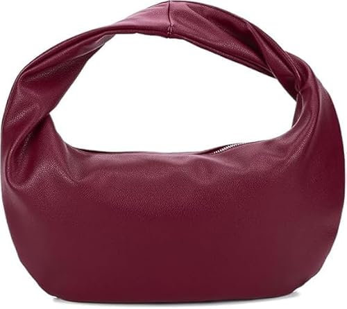 GSenhui Kleine Handtasche Damen Leder Hobo Bag Damen Umhängetasche Klein Achseltasche Shoulder Bag Women Tragetasche Clutch Schwarz