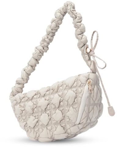 Larcenciel Umhängetasche Wolken, Gesteppte Schultertasche mit Verstellbarem Schultergurt, Lässige Leicht Knödel Handtasche