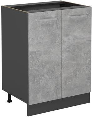 Vicco Küchenunterschrank R-Line, Küchenkommode, Beton, 60 cm ohne Arbeitsplatte