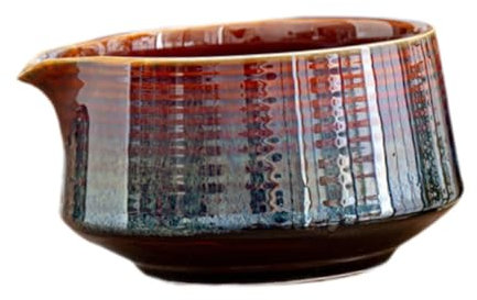 Colcolo Matcha Bowl aus Keramik, Matcha-Schüssel mit Ausguss Handgefertigt 560 ml, Traditionelle Japanische Keramik-Matcha-Schale für Teestoom Kitchen Matcha Latte Familienfreund, Rot