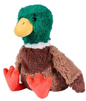 Warmies Mallard Plush Toy, Large Size, Fully Microwave Safe and Weighted Cuddly Toy for Anxiety, Cool in The Freezer or Heat in The Microwave, Soft Heat Cushion